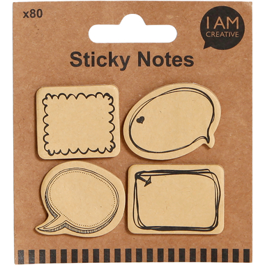 I AM CREATIVE Haftnotiz 4087.19 Sprechblasen, 80 Stück