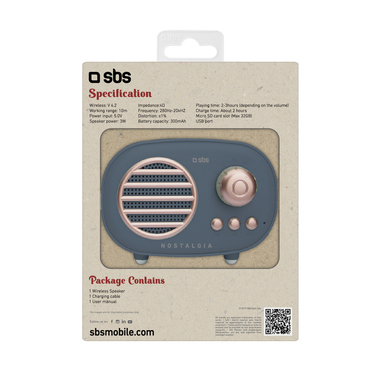 Enceinte sans fil avec port USB et fente pour carte Micro SD