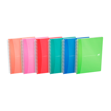 OXFORD Spiralbuch MyColours A5 100104780 liniert 7mm, 90g, 90BL 5 Stk