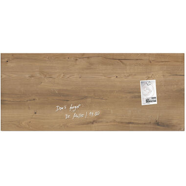 SIGEL Glas-Magnetboard GL247 Natural-Wood 1300x550x15 mm