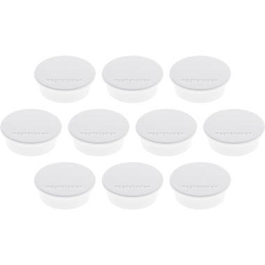 MAGNETOPLAN Magnet Discofix Color 40mm 1662000 weiss, ca. 2.2 kg 10 Stk.