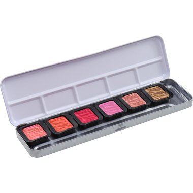TALENS Malkasten Aquarell Finetec F0603 Essentials Warm 6 Farben