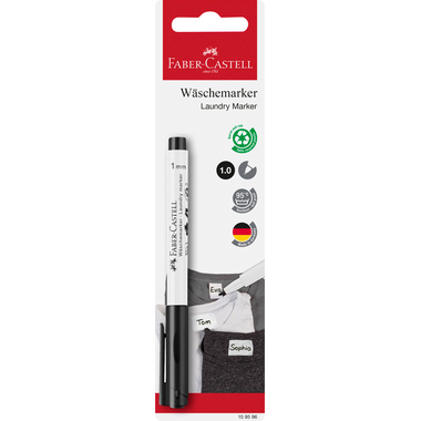 FABER-CASTELL Textilmarker 1mm 159596 schwarz