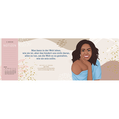 ARS EDITION Tischkalender 2026 13573 Kluge Frauen DE 29.7x11.5cm
