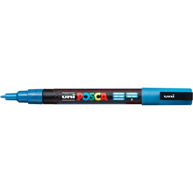 UNI-BALL Posca Marker 0.9-1.3mm PC-3ML L.BLU glitzer hellblau