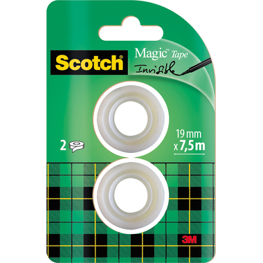 SCOTCH Magic Tape 810 19mmx7,5m 8-1975R2 transparente 2 rollios
