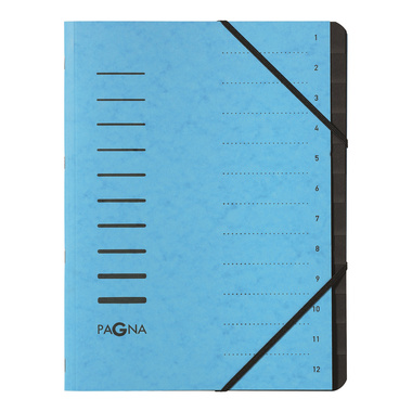 PAGNA Fächermappe Office A4 40059-18 hellblau 1-12