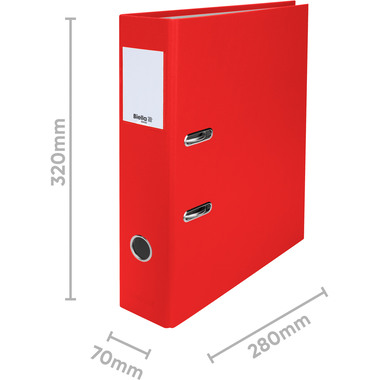 BIELLA Classeur Plasticolor 7cm 10740745U rouge A4