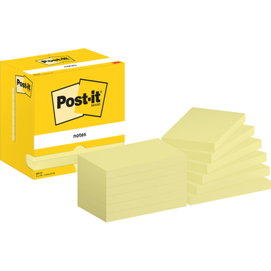 POST-IT Block 76x127mm 655 CY Gelb 12x100 Blatt