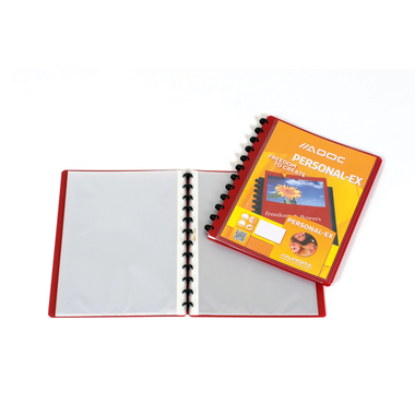 ADOC Sichtbuch Personal A4 5232.305 bordeaux m. Fenster 30 Taschen