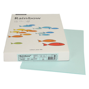 RAINBOW Papier hellblau/82 A4 88043114 hellblau, 120g 250 Blatt
