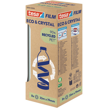 TESA Tesafilm eco&crystal 33mx19mm 59044-00000 Klebeband 8 Stück