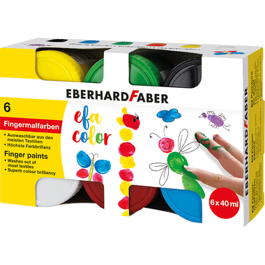EBERHARD FABER Fingermalfarben EFA Color 578606 6x40ml
