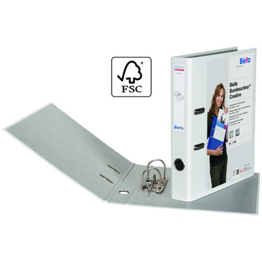 BIELLA Bundesordner Creative 4cm 10342401U weiss mit Sichttasche A4