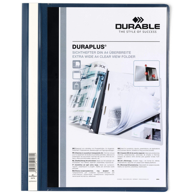 DURABLE Dossier di present. DURAPLUS 257907 per 100 fogli A4 blu scuro