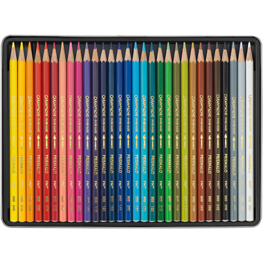 CARAN D'ACHE Farbstifte Prismalo 3mm 999.380 ass. in Metallsch. 80 Stück