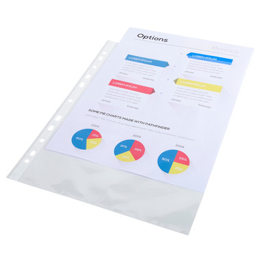 EXACOMPTA Zeigetaschen PP 60my A4 5250E transparent genarbt 50 Stück