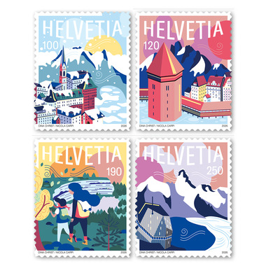 Francobolli Serie "Attrazioni in Svizzera"