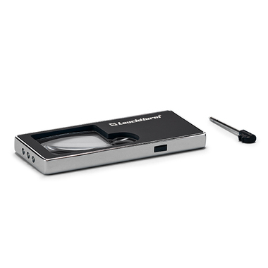 Pocket magnifier Five functions in one device