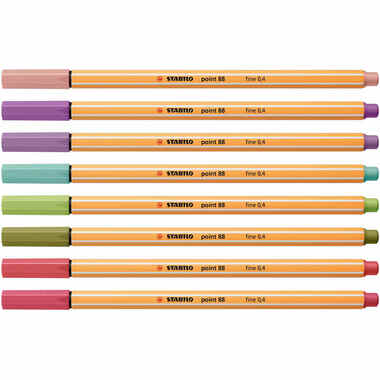STABILO Fineliner Point 88 0.4mm 88/8-04 ass. 8 pezzi