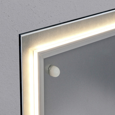 SIGEL Glass Magnetboard LED GL402 rouge 480x480x15mm