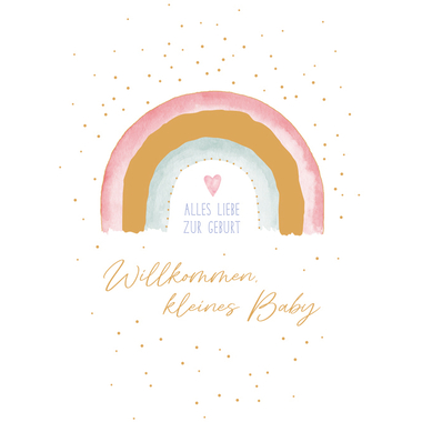 ABC Carte de voeux Baby B6 52654 Arc en ciel
