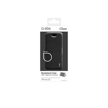 Étui à rabat vertical, fonction support, fin pour iPhone 5C