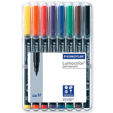 STAEDTLER Lumocolor permanent M 317 WP8 8 Farben ass.