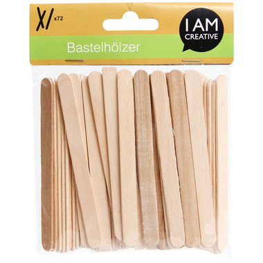 I AM CREATIVE Bois artisanal 1302 naturel, 110x11mm, 72 pcs.