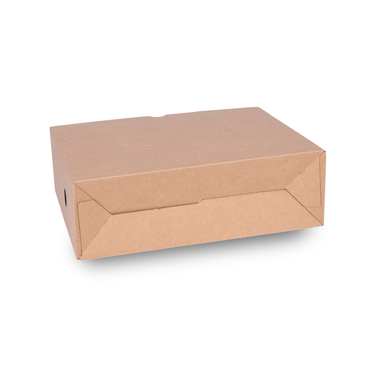 Archive box with hinged lid in brown 325x100x274mm