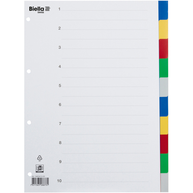 BIELLA Répertoires PP A4 46341000U couleurs 10 pcs.