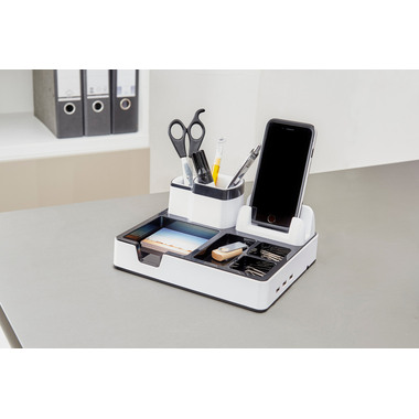 MONOLITH Desk Organizer DO 003 -17 weiss-schwarz 217x187x96mm