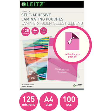 LEITZ Pelicole per laminazione A4 16925 lucido,125my 100 pezzi