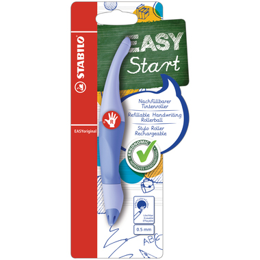 STABILO Roller à encre Easy Original B-58455-5 pastell bleu, droitier