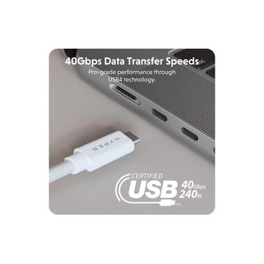 HYPER Câble USB4 Performance USB-C - USB-C 1.2 m
