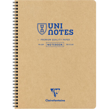 CLAIREFONTAINE Collegeblock Uni Notes A4+ 9853C marron, ligné 80 feuilles