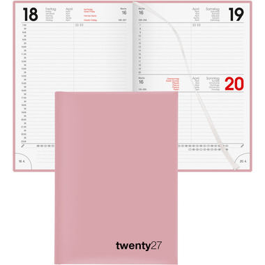 BIELLA Agenda Colorful 2027 809701400027U 1G/1P rosa ML 14.5x20.5cm