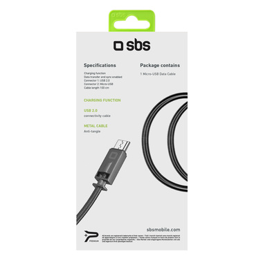 Anti-tangle Micro-USB cable for smartphone