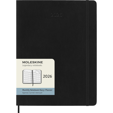 MOLESKINE Agenda Classic X-Large 2026 DSB12MN4Y26 1M/2S schwarz SC 19x25cm