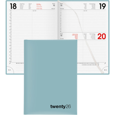 BIELLA Geschäftsagenda Colorful 2026 809701310026U 1T/1S salb.grün ML 14.5x20.5cm