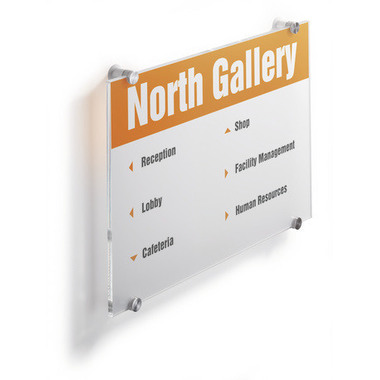 DURABLE Türschild Crystal Sign A3 482619 transparent, acryl 297x420mm