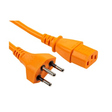 FURBER.power Netzkabel C13-T12 1.8 m Orange