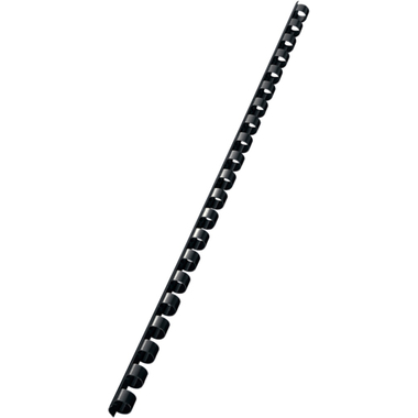 LEITZ Plastikbinderücken 8mm A4 35041 schwarz, 21 Ringe 100 Stück