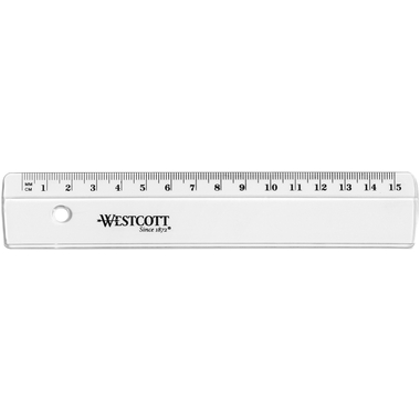 WESTCOTT Kunststofflineal 15cm E10150 BP