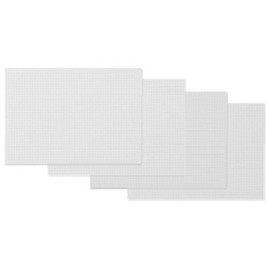BIELLA Schede quadret. 4mm A7 23070400U bianco 100 pzi.