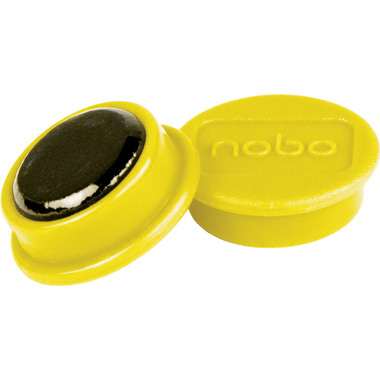 NOBO Magnet rund 13mm 1915288 gelb 10 Stück