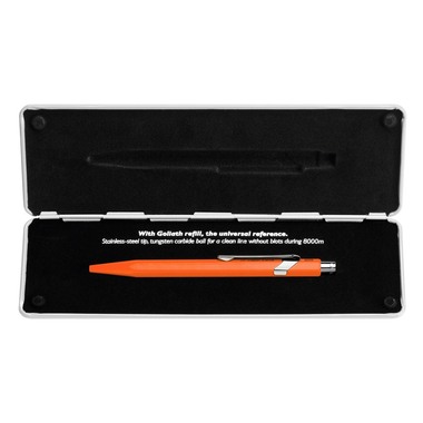 CARAN D'ACHE Stylo à bille 849 Pop Line 849.530 orange fluo, avec boite métal