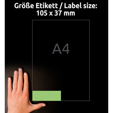 AVERY ZWECKFORM Etiquettes 105×37mm 3454 vert 1600 pcs.