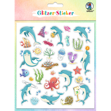 URSUS Glitzer-Sticker FUN Mot. 03 59540003F 136 sticker