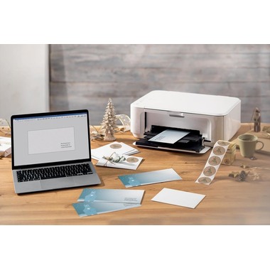 SIGEL Weihnachts-Umschlag 11x22cm DU259 Polar bear with candle